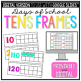 Bright Ten Frames For Counting School Days with Digital Di