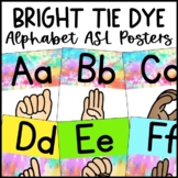 Bright Tie Dye ASL Alphabet Poster |