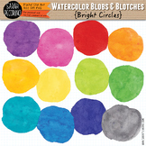 Bright Watercolor Circles Clip Art