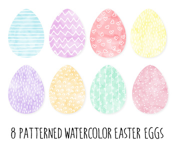 Watercolor Easter PNG Watercolor Easter Eggs (Instant Download) 