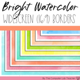 Bright Watercolor Widescreen (16:9) Borders