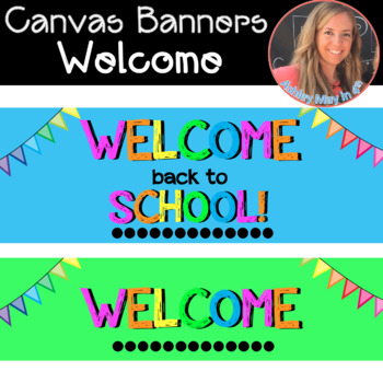 Preview of Bright Welcome Banners and Headers for Canvas and Schoology