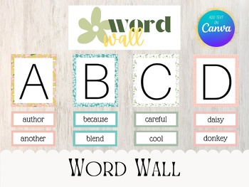 Preview of Bright Word Wall Display, Tropical Word Wall Display, Word Wall Bright Y2k Print