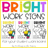 Bright Work Coming Soon Signs