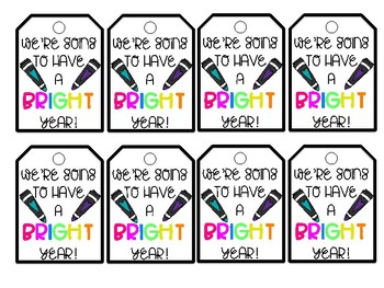 Preview of Bright Year Tag FREEBIE