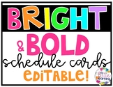 Bright and Bold Schedule Cards