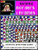 Clipart: Brightly Striped Frames/Borders {Sweet Line Desig