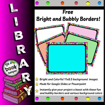 Preview of Bright and Bubbly  Backgrounds for Google Slides or Powerpoint