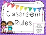 Bright and Bunting Classroom Rules Posters
