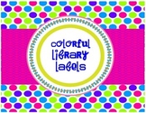 Bright and Colorful Library Labels in Different Patterns
