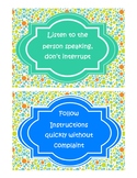 Bright and Colourful Class Rules