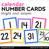 Rainbow Calendar Numbers - Bright and Simple Design