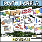 Bright and Simple Math Labels