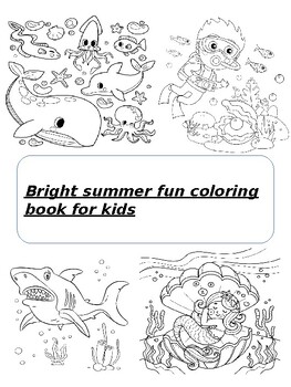 Preview of Bright summer fun coloring book for kids