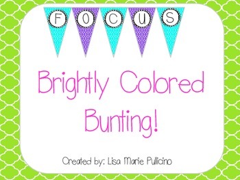 Preview of Brightly Colored Flag Bunting Banner