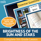 Brightness of the Sun and Stars - Complete 5E Lesson - 5th Grade