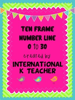 Preview of Brights 0 to 30 Ten Frame Number Line Display