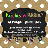 Brights & Burlap Cursive Alphabet Bunting