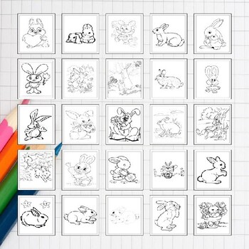 Rabbit Coloring Book for Kids 4-8 Years: Children Activity Books for Kids  Ages 2-4-5-6-8, Boys, Girls, Fun Early Learning, Relaxation for Toddler
