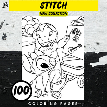 alien stitch coloring page