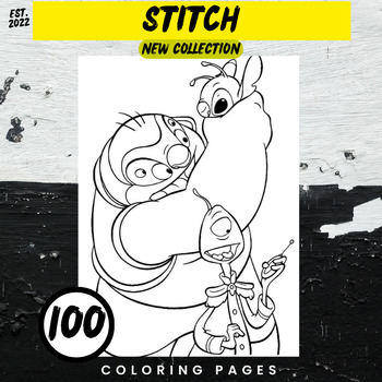 alien stitch coloring page