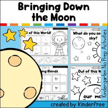Preview of Bringing Down the Moon Kindergarten Wonders No Prep Printable Activities