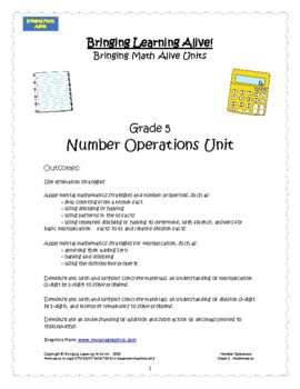 Preview of Bringing Math Alive - Grade 5 Number Operations