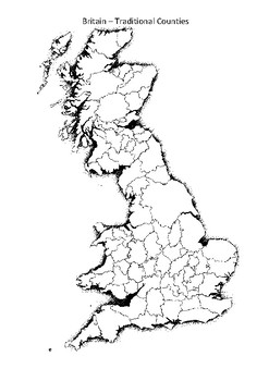 Blank Map Of English Counties Britain Map Counties By Mrfitz | Teachers Pay Teachers