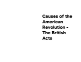 British Acts - Causes of the Revolution Fill-In-The-Blanks