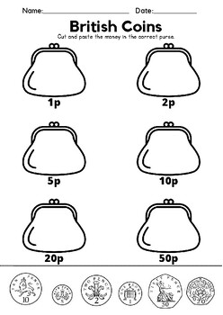 Preview of British Coins Worksheet