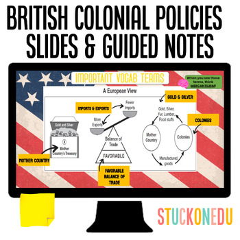 Preview of British Colonial Policies Google Slides Notes