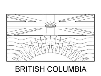 Preview of British Columbia Flag Printable , British Columbia Flag Coloring Sheet