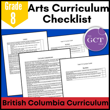 Preview of British Columbia Grade 8 Art Curriculum Checklist