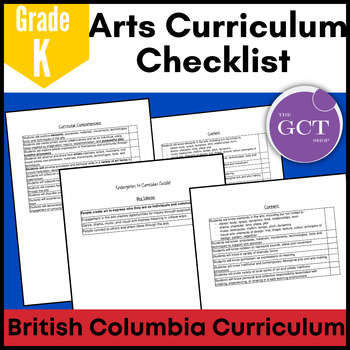 Preview of British Columbia Kindergarten Art Curriculum Checklist