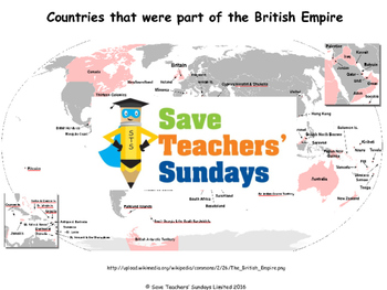 Preview of British Empire Lesson Plan and Worksheet / Activity
