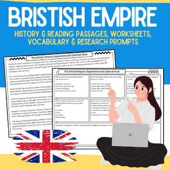 Preview of British Empire Packet: No-Prep Informational Passages, Worksheets, & Vocabulary