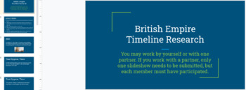 Preview of British Empire Timeline