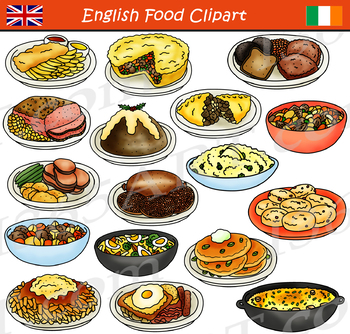 Preview of British Food Clipart - English & Irish Cuisine