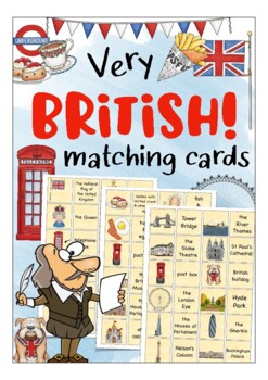 Preview of British Icons - matching game English, England, Great Britain UK, ESL culture