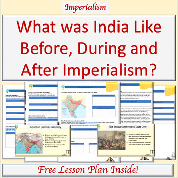 Preview of British Imperialism in India Lesson Plan | Imperialism | Raj | British Empire