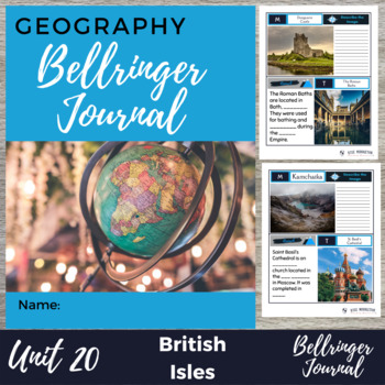Preview of British Isles Geography Bell Ringers Journal and Digital Version