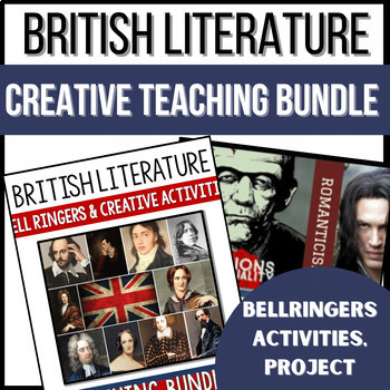 Preview of British Literature Activities, Bell Ringers, and Projects Bundle