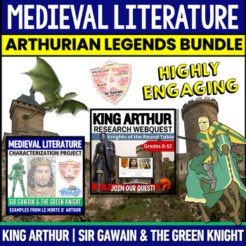 Preview of British Medieval Literature Projects - King Arthur and Arthurian Legends