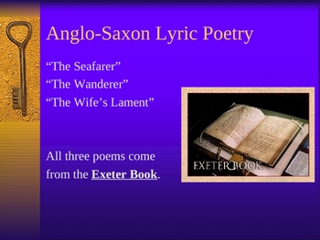 Preview of British Literature: Anglo-Saxon Lyric Poetry