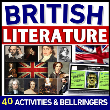 Preview of British Literature Activities Bell Ringers 12th Grade English Resources Lessons