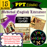 British Literature History Middle Age Chaucer EDITABLE PPT