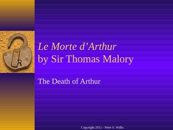 Preview of British Literature: Le Morte d'Arthur & Malory Background Notes Powerpoint