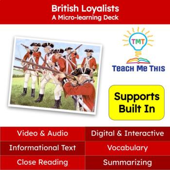 Preview of British Loyalists Informational Text Reading Passage and Activities