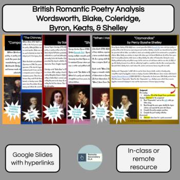 Preview of British Romantic Poetry Analysis Bundle