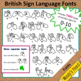 British Sign Language (BSL) Alphabet Fonts